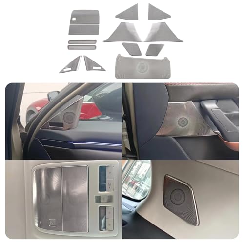 KELEIMAI Car Accessories Fit For Mazda CX50 CX-50 2023 2023 2025 Interior Car body & Door air outlet audio cover Trim (Silver Titanium) 13PCS Stainless Steel