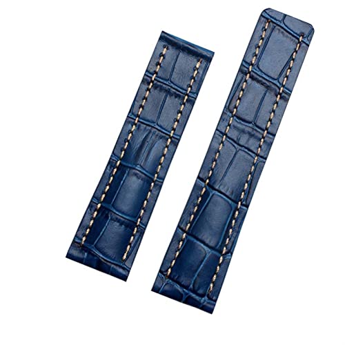 Bracelet cuir de vache robuste avec boucle de déploiement contre l'usure