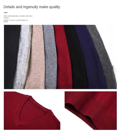 Men's Multicolor Thickened Wool Knitted Vest Classic Business Solid Color Sleeveless Formal Pullover Clothing3