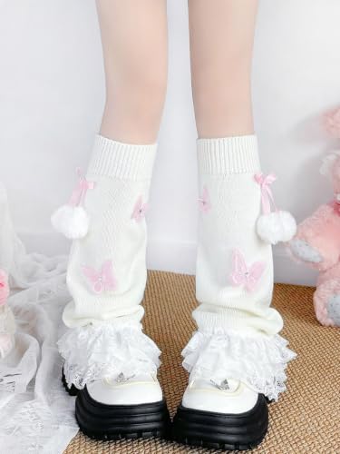 Image of WODECASA Knit Leg Warmers for Girls,for Daily Wear, Cosplay, Photoshoots