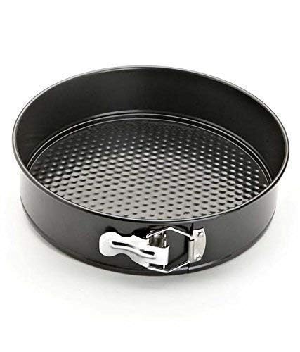 Diamond Steel Carbon Steel Cake Mould | Round Shape Mold for Making Cake | Cake Tin- Teflon Coated Removable Base| Cake Tins/Pan/Trays for Microwave, Oven Pack of 1 | Size- (7 Inch)