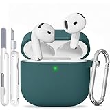 【Protección 360°】Funda para airpods 4 de silicona de alta elasticidad, un material ecológico, esta funda es resistente a la deformación, la suciedad y es fácil de limpiar. Resistencia mejorada a los arañazos mantiene la apariencia impecable y repele las huellas dactilares. El airbag de protección contra caídas doble incorporado y las esquinas reforzadas garantizan una absorción de impactos y resistencia al impacto excepcionales. Diseño ligero evita el volumen innecesario. Proporciona una protección de 360° para tus auriculares, manteniéndolos como nuevos con el tiempo.