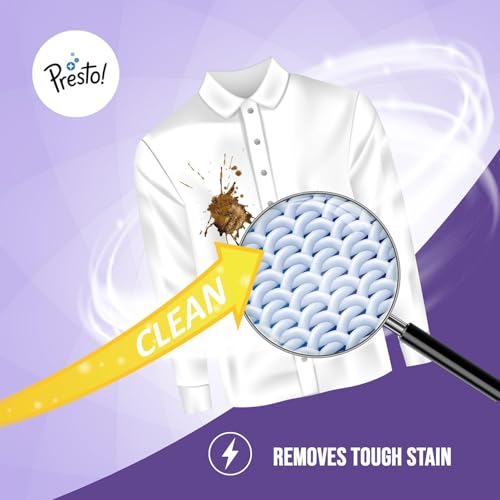 Image of Amazon Brand - Presto! Active Wash Powder 1kg | Tough On Stains | Gentle On Fabrics | Colour-Safe | Refreshing Fragrance | Machine And Hand Wash