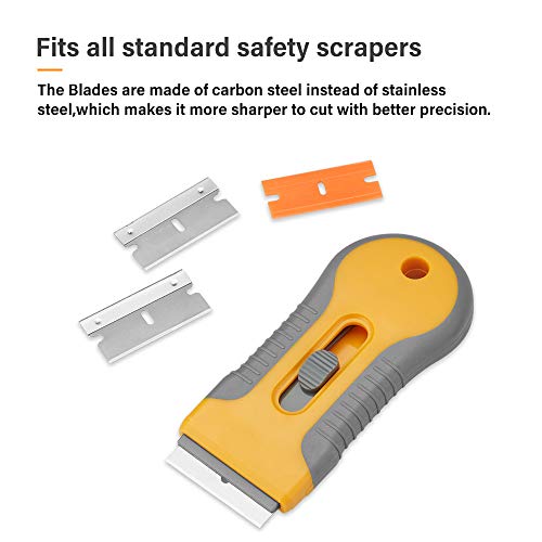 Wegaz-100Pcs Single Edge Razor Blades, Industrial Razor Blades, Safety Razor Blades, Individually Packed, Used For Scrapers And Cutting Tools #TOP1