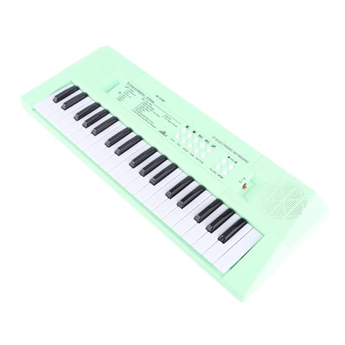 Cosiki Juguete de Teclado de Piano Eléctrico con 37 Teclas para Niños Principiantes Instrumento Educativo, 2 Tonos 16 Canciones Alimentación USB/AA para Diversión Musical, Blanco y Negro (GREEN)