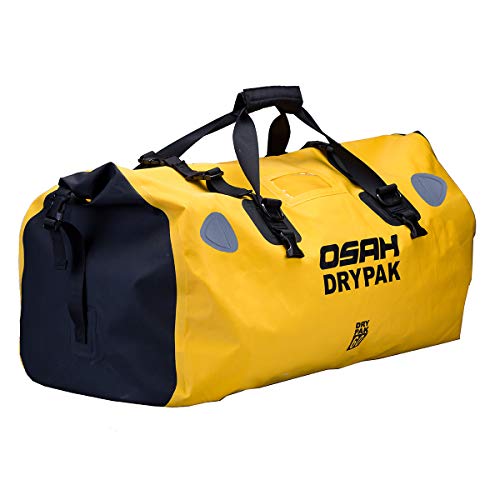 BORLENI 60L Waterproof Duffel Dry Bag OSAH Airtight Motorcycle Tail Bag for Riding Cycling Kayaking Boating Rafting Fishing Camping Backpacking Outdoor Adventure Saddle Travel Bag