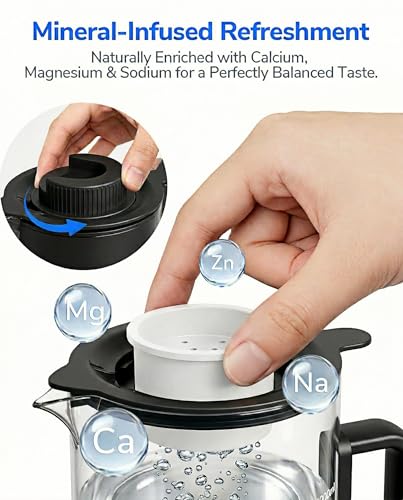 Image of Mate 3 UV Reverse Osmosis Water Filter Countertop, 3:1 Pure to Drain, Autofill Pitcher, No Installation Water Purifier, Portable 9 Stage RO Water Filtration with Remineralization, Self-Cleaning, Black