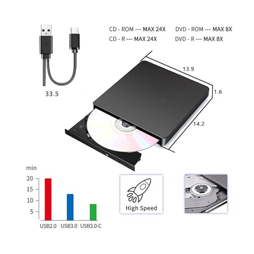 Graveur DVD lecteur optique externe mobile PC et ordinateur portable - 3