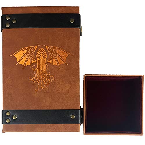 Fantasydice Book-Shaped Chromatic/Red Cthulhu Tome Rolling Magic Book Tray For All Tabletop Rpgs Like D&D, Call Of Cthulhu cover