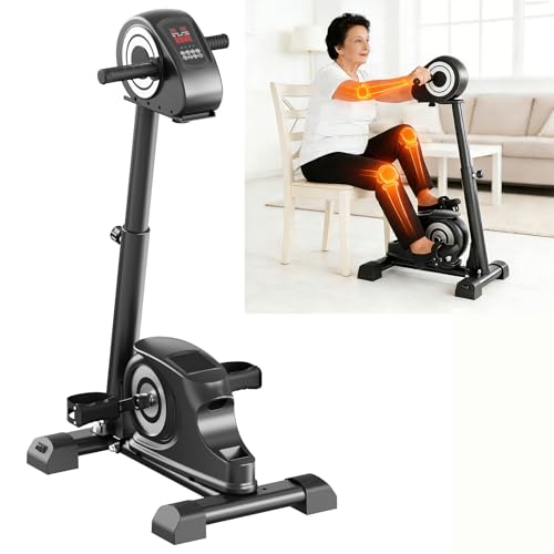 Image of RECOVIONMotorized Arm and Leg Exercise Bike, Electric Pedal Exerciser with LCD Touchscreen, Dual Motor Upper & Lower Limb Trainer, Adjustable Height for Seniors Home Exercise