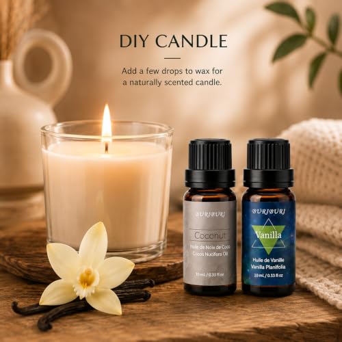 Image of BURIBURI Coconut Vanilla Essential Oil Set for Wax Melts 10ML
