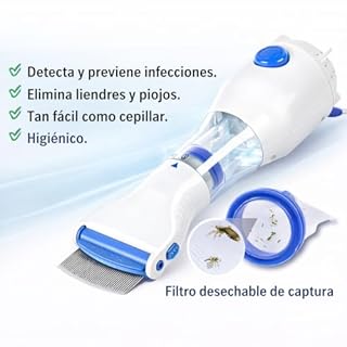 Aspirapolvere per pidocchi professionale, pettine elettrico antipidocchi, aspiratore pidocchi, più efficace di altri pettini e shampoo per pidocchi, rimuove pidocchi e uova, prevenzione delle lendini