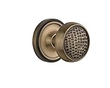 Nostalgic Warehouse 716382 Classic Rosette with Craftsman Door Knob, Passage - 2.375", Antique Brass