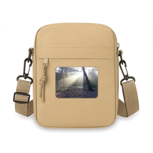 Sac à bandoulière vert foncé sac à main téléphone portable paysage mini sac épaule