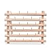 Estante de madera maciza para costura, carrete de almacenamiento, soporte de hilo, organizador de hilo, plegable, bordado, joyería, collares, diademas, marco de madera, 30 ejes, 40 x 32 cm