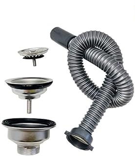 Salon Shampoo Bowl Complete Shampoo Bowl Drainage Assembly and Flex Pipe Drain Hose