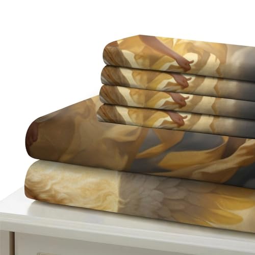 Parure de lit motif anges avec impression 3D haute définition microfibre - 6