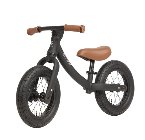 My Hood Rider Kinder-Laufrad 12“ Alu, höhenverstellbares Lauflernrad, Kinderrad (Schwarz)