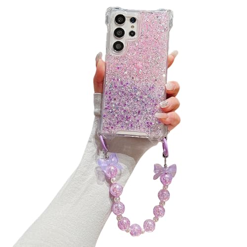 Coque Samsung S23 anti-chute protection AirBag et bracelet perles rose