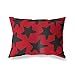 BonaMaison Fundas para Cojínes, Negro Rojo Funda de Almohada para Sofá Coche Silla Oficina Cama Decorativa Moderna Decoración del Hogar, 45x60 Cm - Diseñado y Fabricado en Turquía