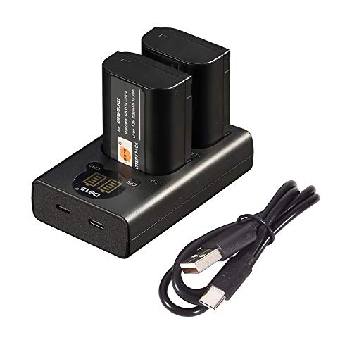 Batterie DMW-BLK22 DSTE et chargeur double USB pour appareil photo Panasonic Lumix S5