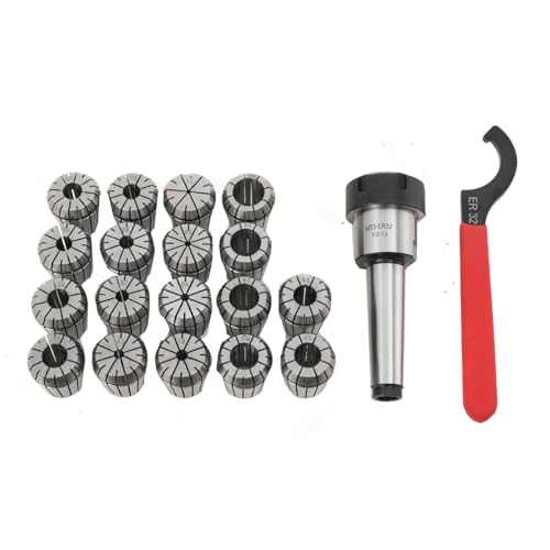 YILIKISS Spannzangen Set ER32 MK3 M12 Spannfutter für CNC Industrie Fräsmaschinen-Klemmhülsen-Set-Schaftschlüssel mit 18-teiliger Spannzange 3-20 mm Set zum Fräsen