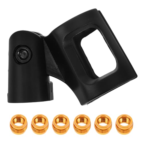 TOYANDONA Microphone Clip Holder Set With Nut Adapters Stand Mic Clamp For Podcast Interview Live Broadcast Drum And Radio Use