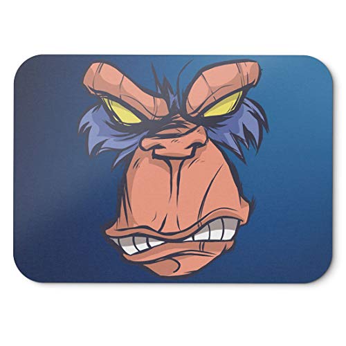 BLAK TEE Angry Animal Ape Mouse Pad 18 x 22 cm in 3 Colours Blue