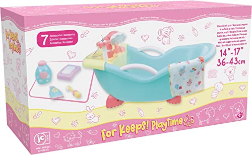 image for JC Toys - for Keeps Playtime! | Baby Doll Real Working Bath Set | Fits