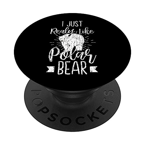 Mi piace molto Polar Bear Funny Graphic PopSockets PopGrip Intercambiabile