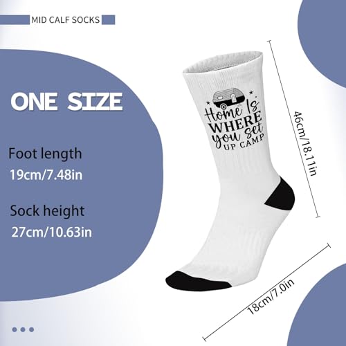 Home Is Where You Set Up Camp Half Calf Sock For Son4
