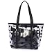 ABLE Women's Clear Tote Bags Multi-Use Shoulder Handbag Beach Shopping Bag (1-Black)