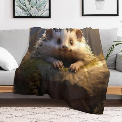Couverture polaire lavable machine plaid hérisson contre le froid - 3