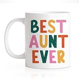 RZHV Best Aunt Ever 11 Oz Novelty Mug, Funny...