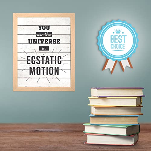 Image of Chaka Chaundh - Science, Technology Life, Universe & Positive Quotes Frame - Motivational Quotes frames - Framed posters - Photos with quotes - (13.6 X 10.6 inches)- Set of 4