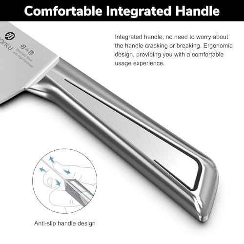 Image of imarku Chef Knife 8 Inch, Ultra Sharp Stainless Steel Kitchen Knife with Ergonomic Handle, Professional Cooking Knife for Meat, Vegetables & Fruits, Rust Resistant Chef's Knife with Gift Box