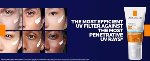 La Roche-Posay Anthelios UVMune 400 Hydrating Cream SPF50+, Face Sunscreen For Dry Sensitive Skin, Ultra Long UVA Protection, Fragrance Free, Water Sweat Sand Resistant, Non-Greasy, 50ml