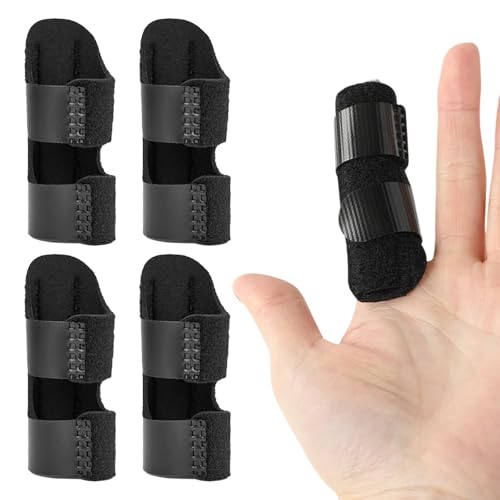 BDGYCK 4 PCS férulas para dedos, Negro Férulas Ajustables