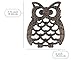 Cast Iron Owl Trivet - Decorative Trivet for Kitchen Counter or Dining Table - Vintage, Old-Fashioned, Farmhouse, Rustic, Artisan Design - 7.75X6 - with Rubber Pegs/Feet - Recycled Metal - Rust Brown