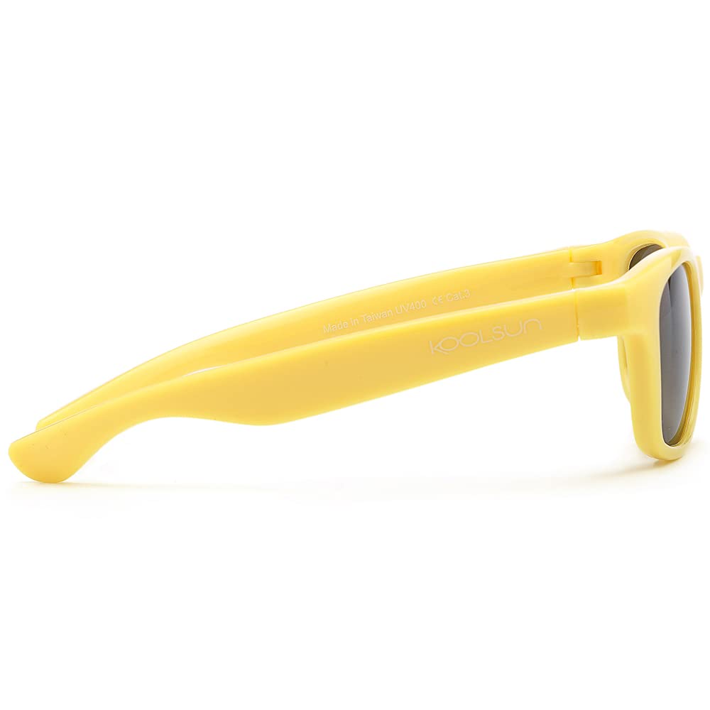 KOOLSUN Okulary przeciwsłoneczne uniseks dla dzieci, Empire Yellow, 3-10 Years