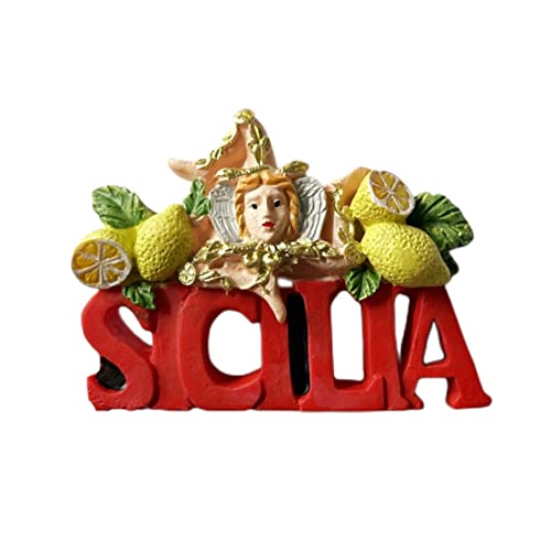 Imán Decorativo Sicilia Italia 3D para Refrigerador miniatura 1