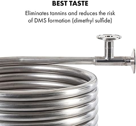 Klarstein Counterflow - Counterflow Cooler, Loop Diameter: 28 cm Ø, Accessories for Cooling Down Wort, 9 Loops, Quick Coupling, Inner/Outer Diameter 9.5/16 mm, Home Brewing, Stainless Steel