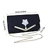 Zqkimzi Pochette de soirée pour femme, sac à main élégant de mariage, fermeture magnétique, sangle de chaîne amovible, pochette de rangement élégante pour fête, rendez-vous formel, 24 x 13 x 5 cm #1