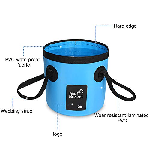 DECDEAL 12L / 20L Balde De Água À Prova D 'Água Ao Ar Livre Balde De Pesca Dobrável Recipiente De Á