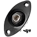 Musiclily 1/4" Oval Guitar Input Jack Output Plate Jackplate Socket for Fender Strat Tele, Black
