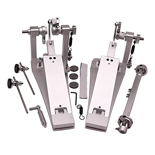 Pedal de Batería Doble de Aleación de Aluminio TSTS Plateado