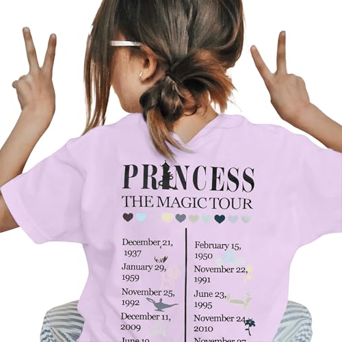 Image of Princess Shirts Toddler Girl Magic Kingdom Kid Shirt Girls Trip Tee Holiday Magical Castle Vacation Short Sleeve Tops