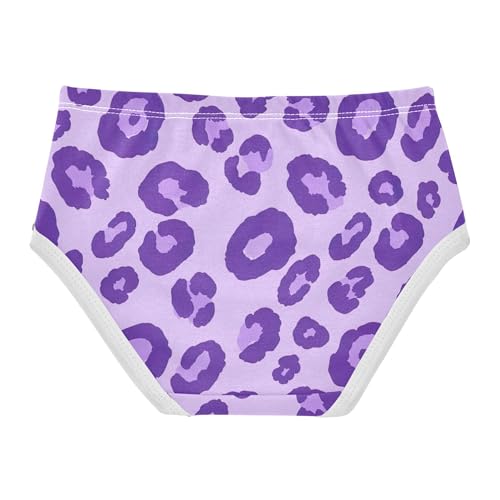 Fun Girls Underwear Toddlers 2t Cotton Panties for Girl Abstract Leopard Spots Purple Briefs Undies Kids2