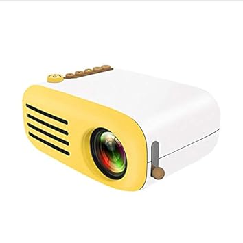 Sanyipace Mini Projector, LED Pico Projector, Pocket Video Projector Support HDMI Smartphone PC Laptop USB for Movie Games(Yellow)
