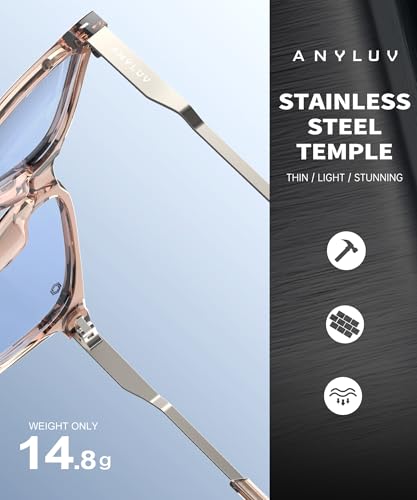 Image of ANYLUV Blue Light Glasses for Men, Lightweight Computer Gaming Glasses, Stylish Anti Eyestrain Blue Light Blocking Men
